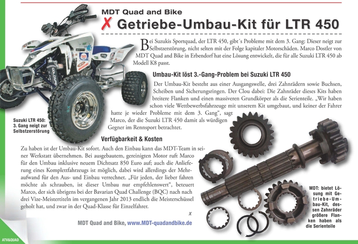 Getriebe-Umbau-Kit Suzuki LTR 450